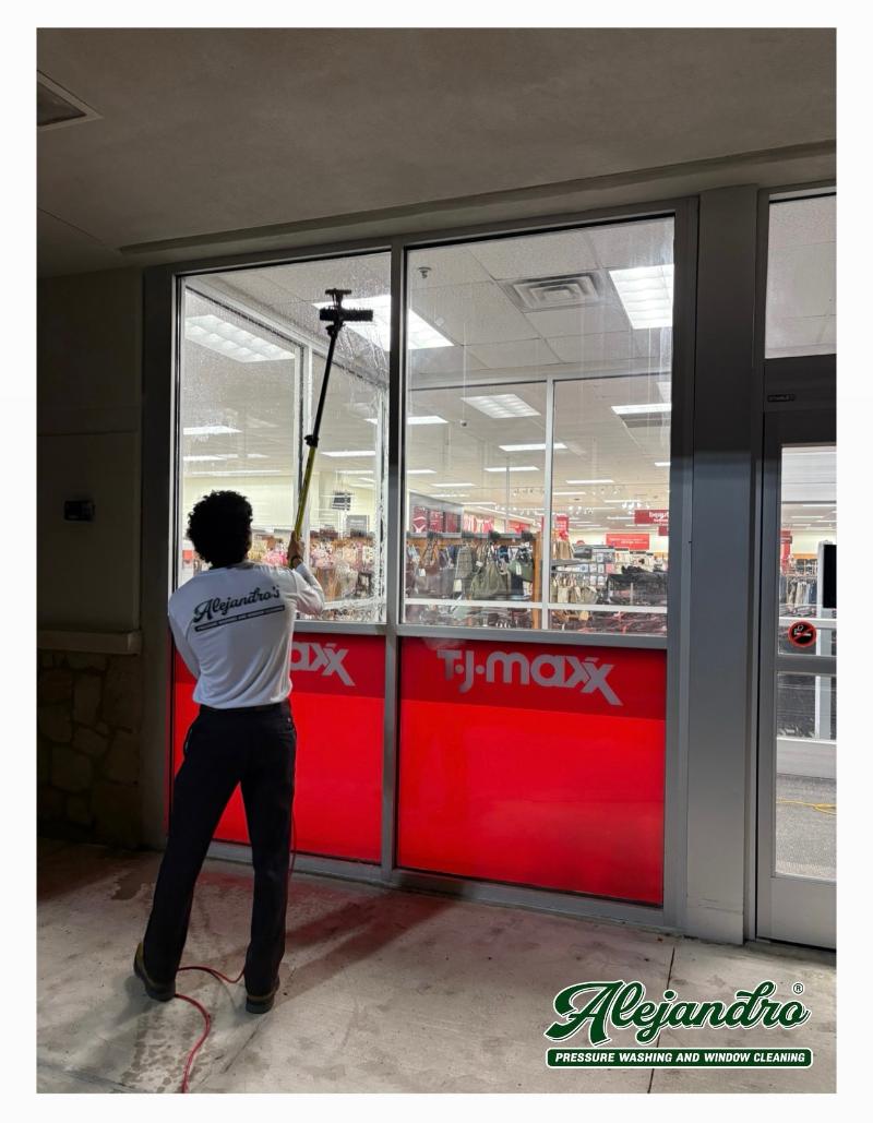 Commercial Window Cleaning at TJ Maxx in Weslaco, TX
